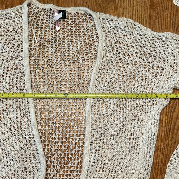 Love by Design Machine Knit Lace Full Length Long Sleeve Open Front Cardigan XL - Picture 4 of 4